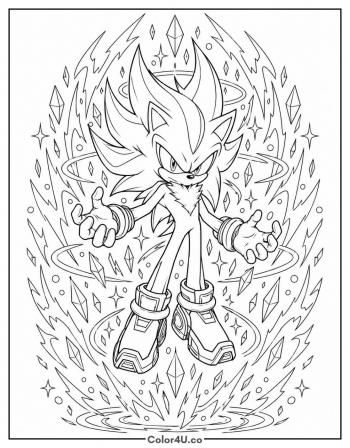 Super Shadow coloring page