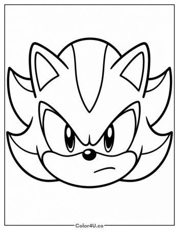 Shadow Face Close-Up coloring page