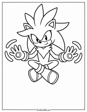 Silver Floating Calmly coloring page