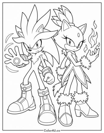 Silver and Blaze coloring page