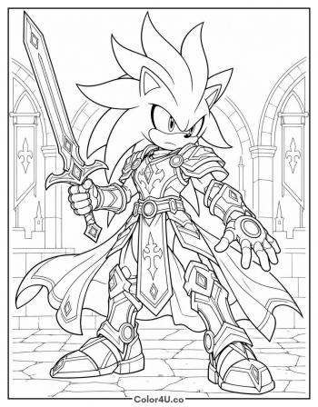Silver the Knight — Sir Galahad coloring page