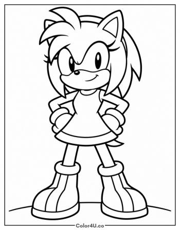Amy Hands on Hips coloring page