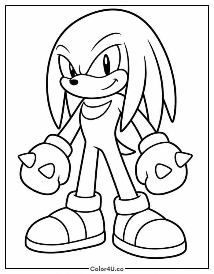 Big Simple Knuckles Coloring Page