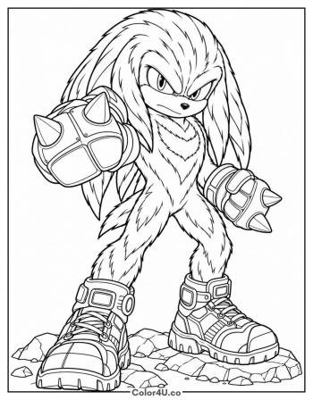 Movie Knuckles coloring page