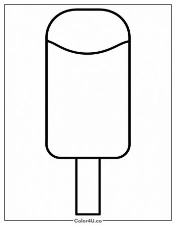 Classic Popsicle Outline coloring page