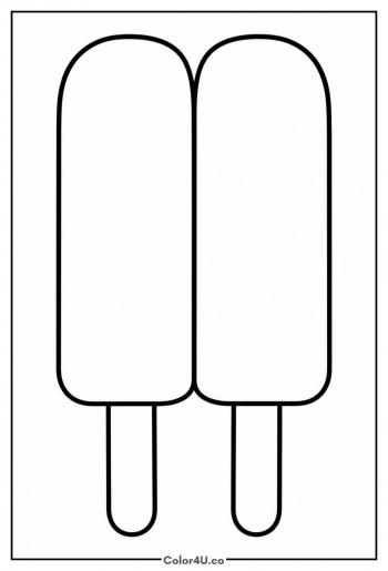 Twin Split Popsicle coloring page