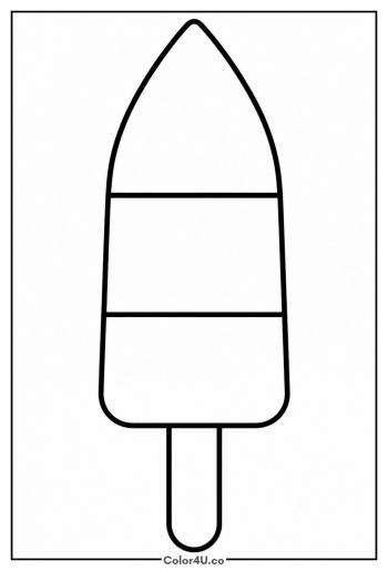 Rocket Bomb Pop coloring page
