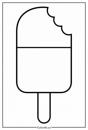 Bitten Popsicle coloring page
