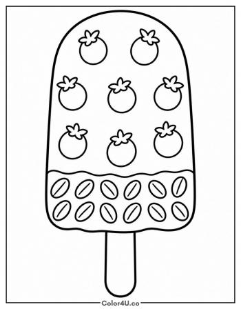 Frozen Yogurt Berry Pop coloring page