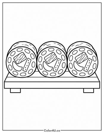 Maki Roll Close-Up coloring page