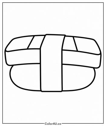 Tamago Egg Nigiri coloring page