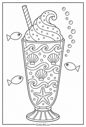 Under The Sea Milkshake coloring page