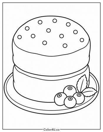 Japanese Souffle Pancakes coloring page