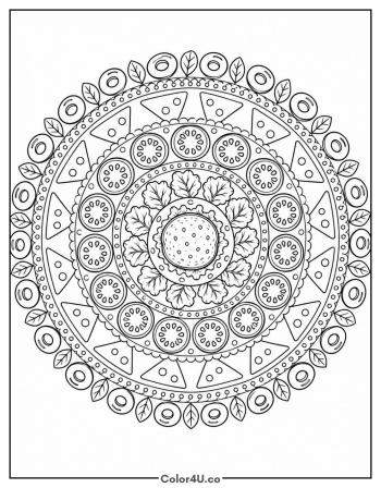 Sandwich Mandala coloring page