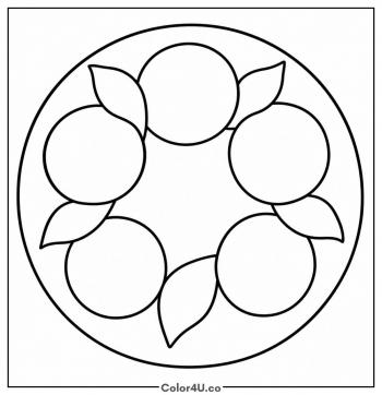 Caprese Salad Plate coloring page