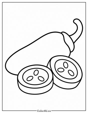 Jalapeno Pepper coloring page
