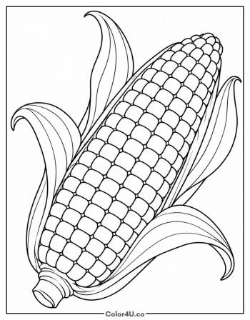 Glass Gem Corn Cob coloring page