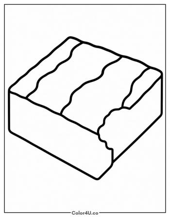Simple Brownie Square coloring page