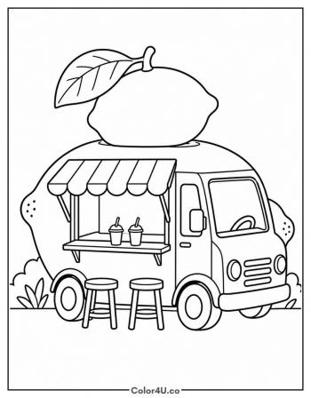 Lemonade Food Truck coloring page