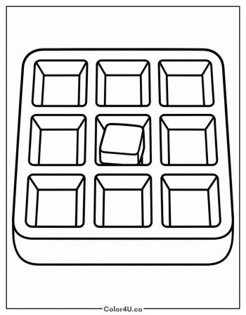 Classic Belgian Waffle coloring page