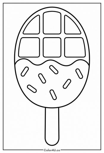 Waffle on a Stick coloring page