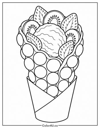 Hong Kong Bubble Waffle coloring page