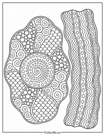 Bacon and Egg Zentangle coloring page