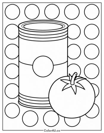 Pop Art Tomato Soup Can coloring page