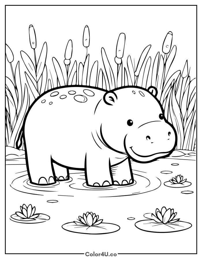 hippo-among-the-reeds