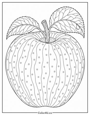 Realistic Honeycrisp Apple coloring page