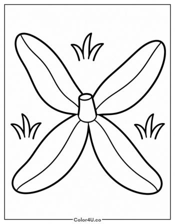 Banana Peel on the Ground coloring page