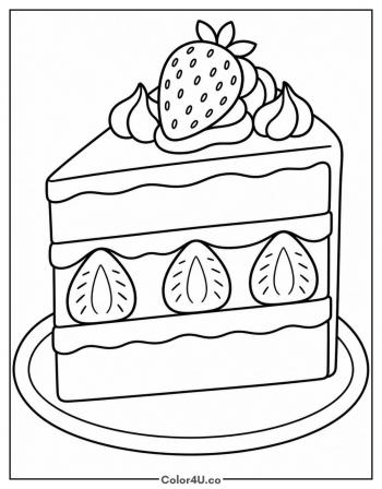 Strawberry Shortcake Slice coloring page