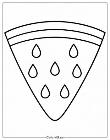 Big Watermelon Slice coloring page