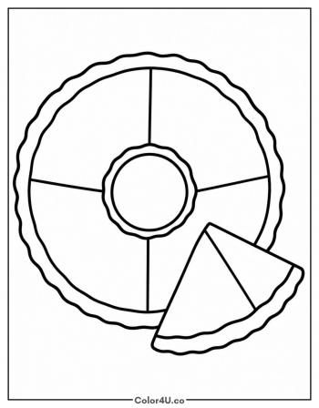 Juicy Pineapple Slice coloring page
