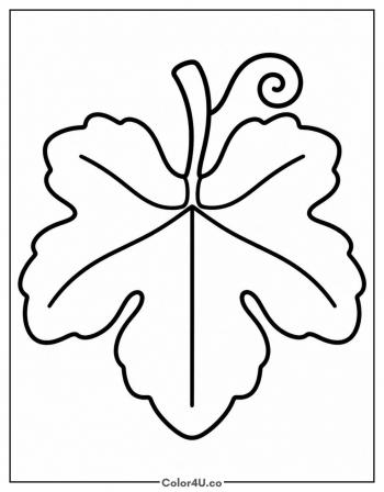 Big Grape Leaf coloring page