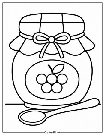 Grape Jelly Jar coloring page