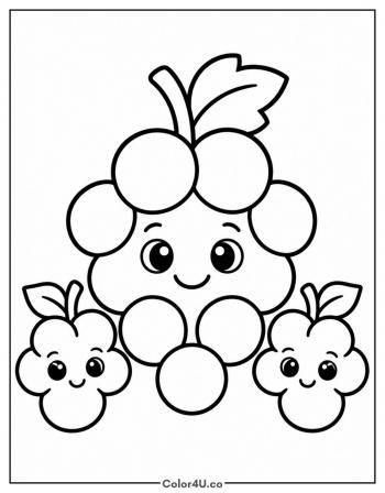 Grape Family coloring page