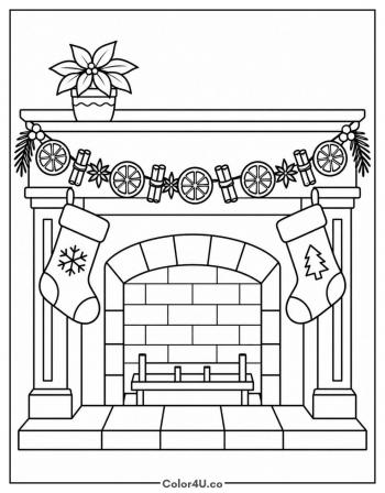 Dried Orange Slice Garland coloring page