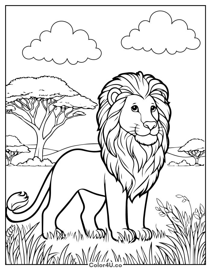 lion-in-the-habitat