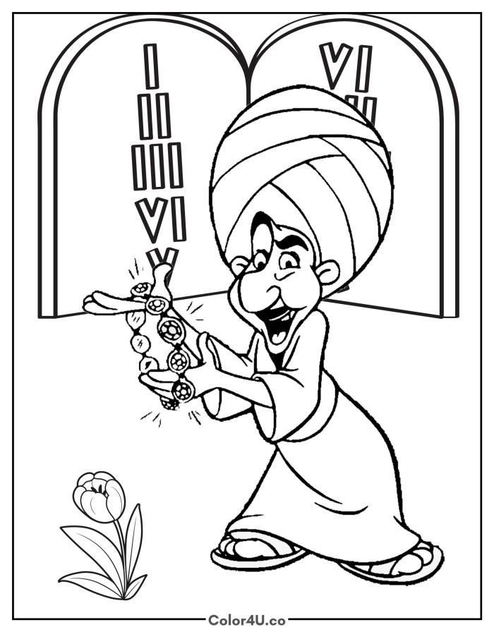 Jafar holding a glowing bracelet, medium Disney Aladdin coloring page, free printable