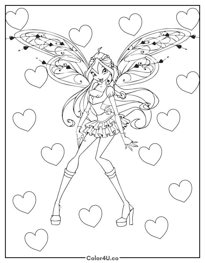 Bloom in Fairy Form Coloring Page