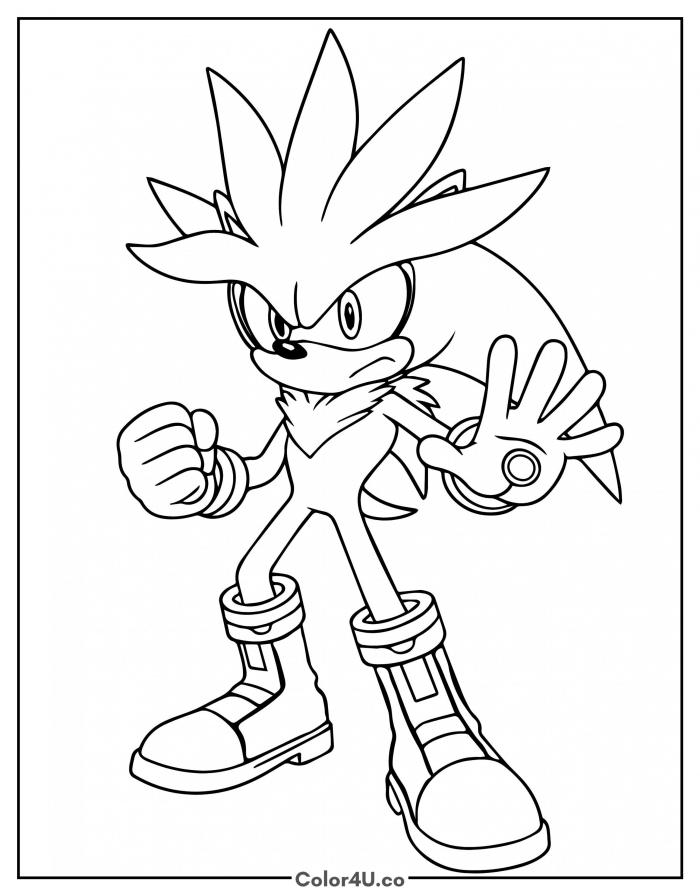 Silver Using Psychic Power Coloring Page