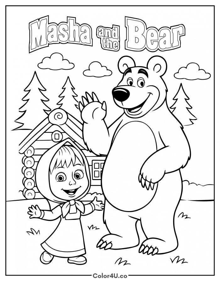 masha-and-the-bear-at-home-in-the-forest