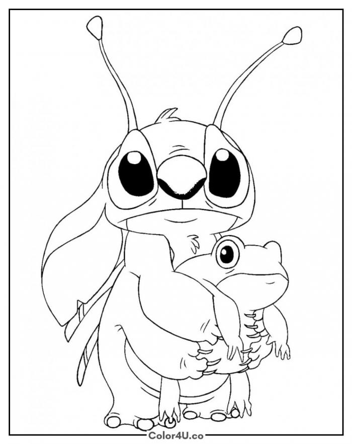 cute-stitch-and-his-frog-buddy