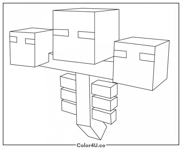 Minecraft Wither Coloring Page