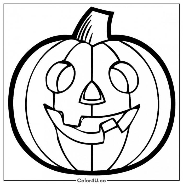 Halloween Pumpkin Coloring Page
