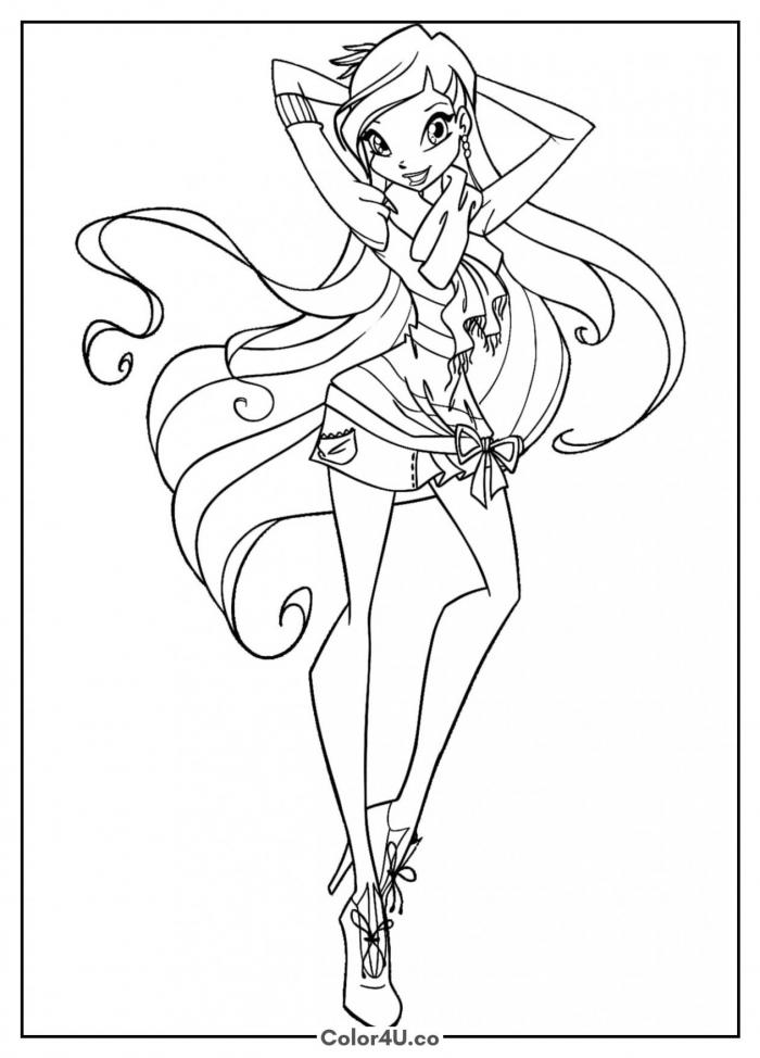 Stella from the Amazing Winx Club Coloring Page
