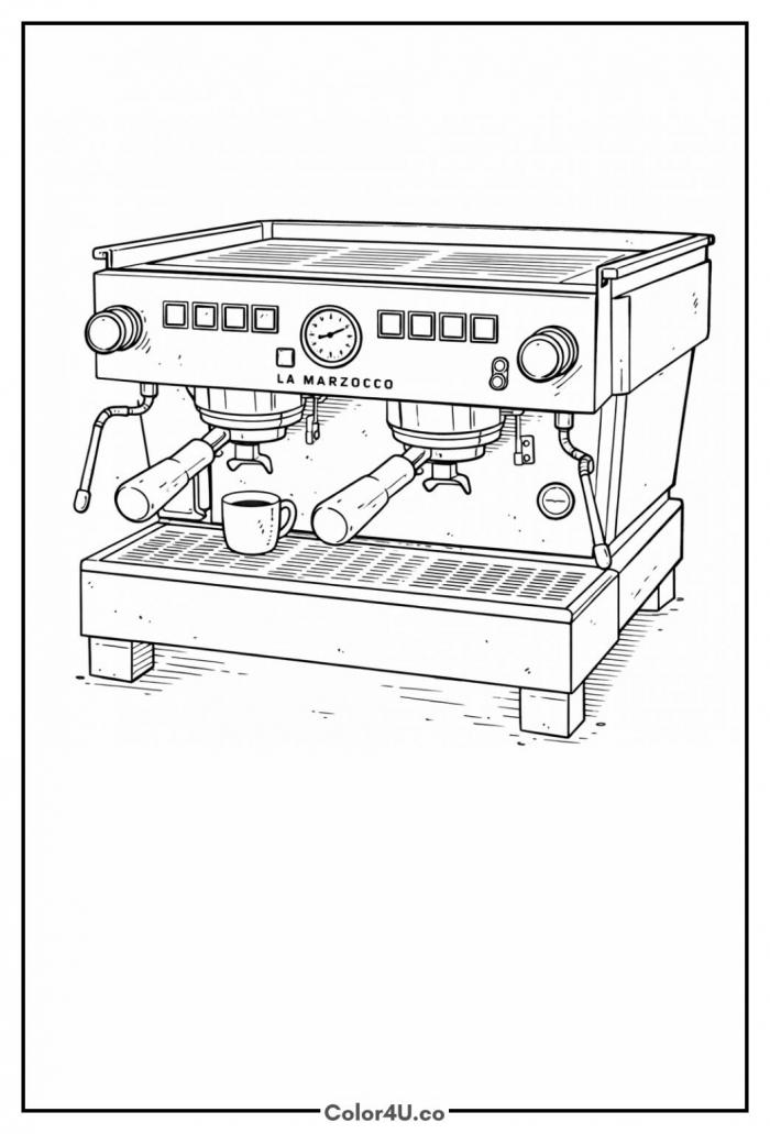 La Marzocco Espresso Machine Coloring Page