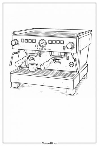 La Marzocco Espresso Machine Coloring Page