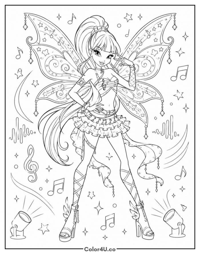 Musa Believix Coloring Page